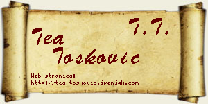 Tea Tošković vizit kartica